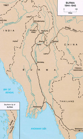 Japan controls Burma- Cuts Supply Line to China.