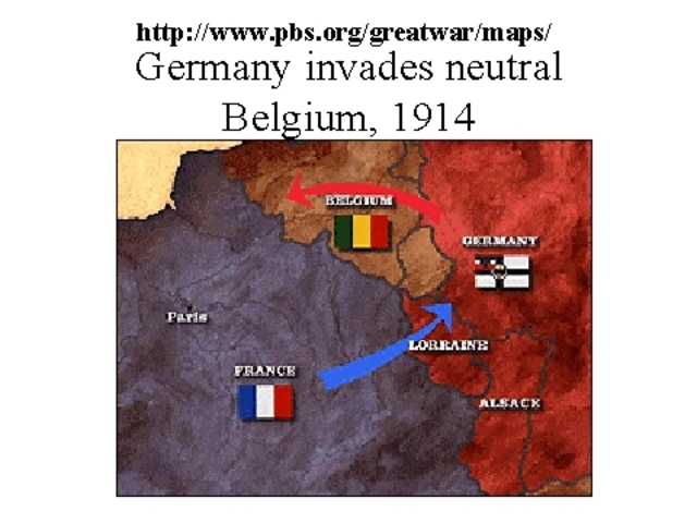 Germany invades Belgium