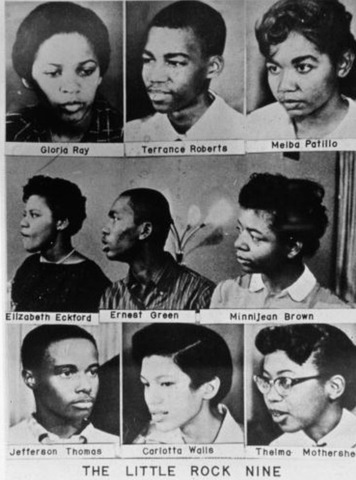 Little Rock Nine's first day of Central high school