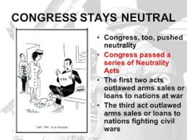 1935 Neutrality Acts passed by US Congress