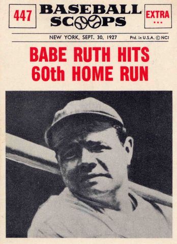 Babe Ruth hits 60 home runs