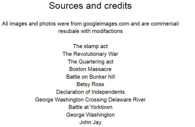 Sources and credits