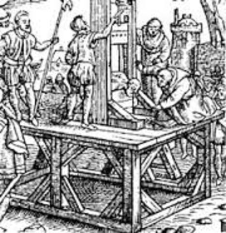 1st use of the Guillotine
