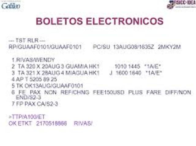 Introducción del boleto electrónico