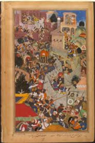 the Mughal army defeats the Surs