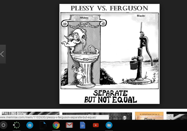 Plessy vs. Fergson upholds legal segregation