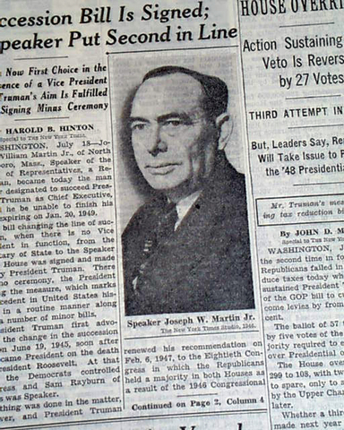 Presidential succession act