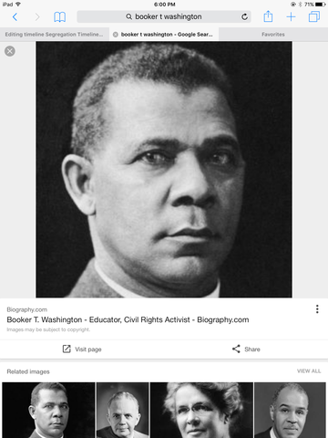 Booker T. Washington makes a influence