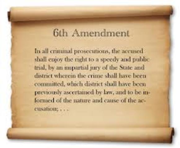 6th Amendment is Ratified