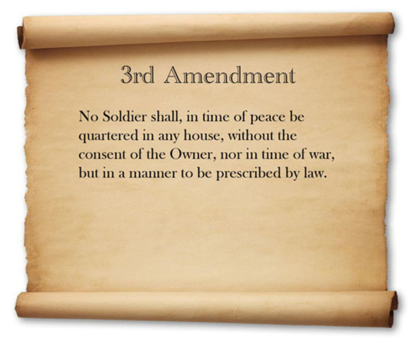3rd Amendment is Ratified