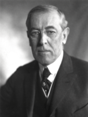 Woodrow Wilson is elected president