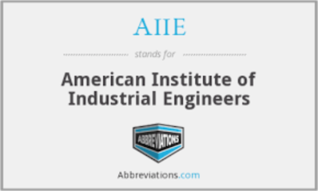 American Institute of Industrial Engineers 16 Aug 1948