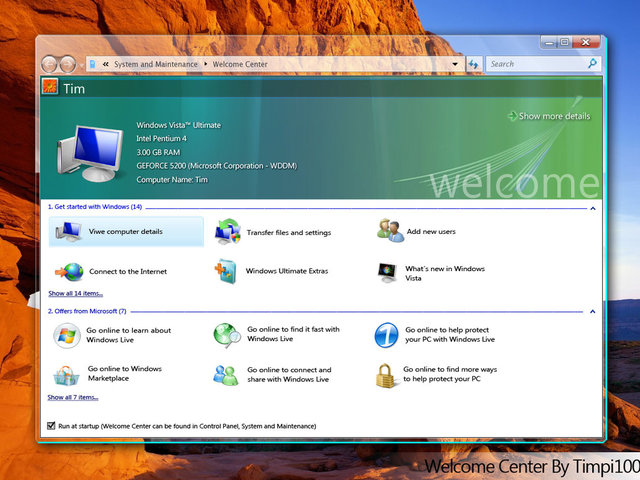 Windows Vista - Welcome Center
