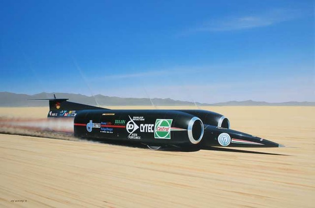 The ThrustSSC Beats the world Land speed record
