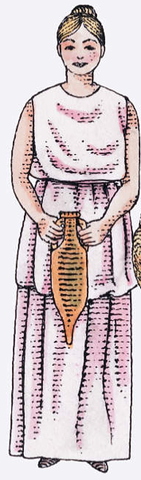 Cornēlia ancillam, nōmine Syram, observant quae vīllam purgat et alteram, nomine Thressam, quae cibum coquere parat.