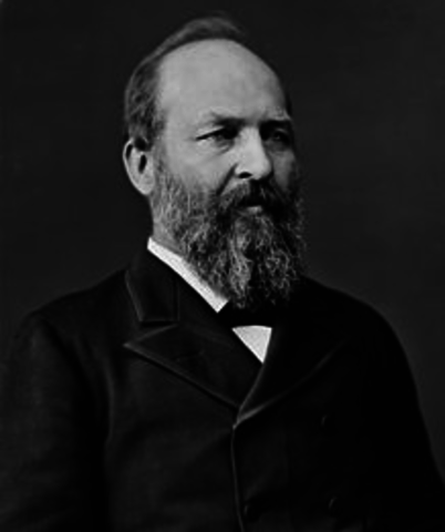 James A. Garfield unaugurated
