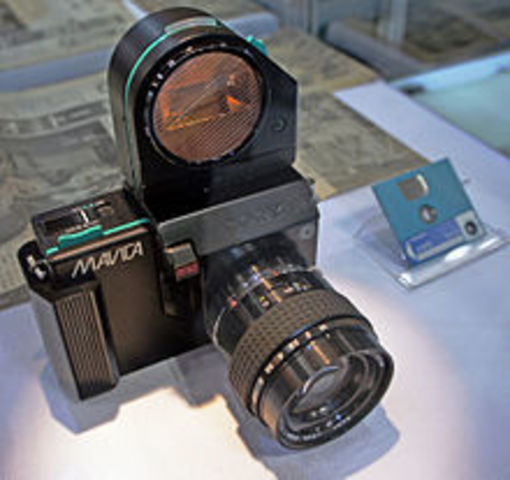 First analog electronic camera, by Sony Corporation.