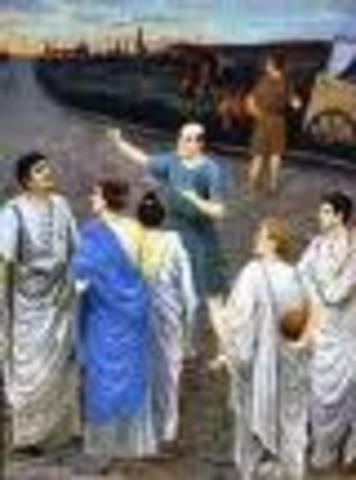 Tandem Eucleides, “Videsne illud aedificium, domine?” inquit.