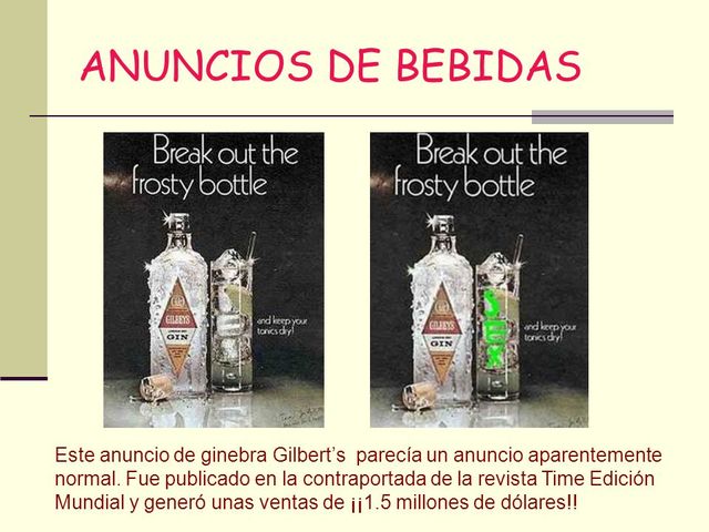 Primer anuncio subliminal