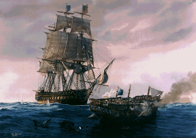 USS Constitution defeats the HMS Java