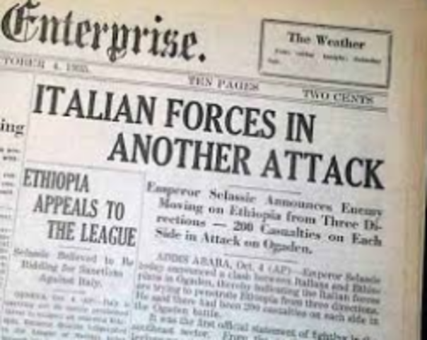 Italy Invades Ethiopia
