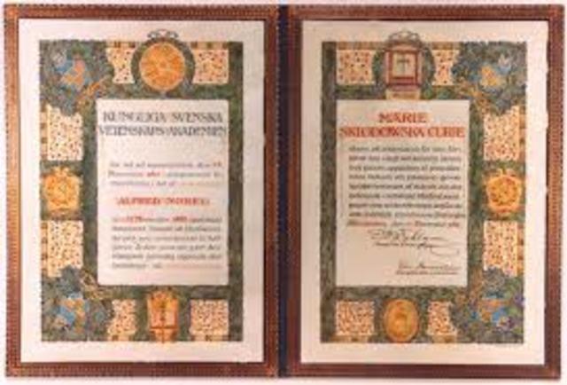 Marie Curie recibe el Nóbel de Química