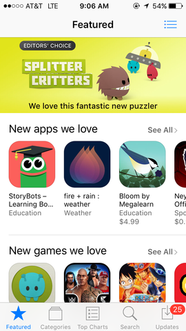 The Apple App Store via iTunes.