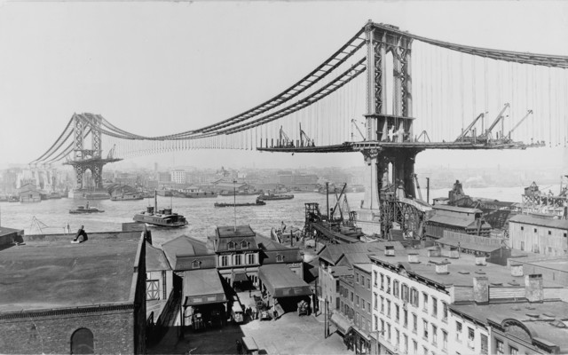 The Brooklyn Bridge opens