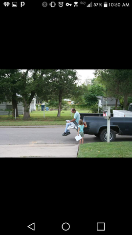 Watching my dad work at grandmas