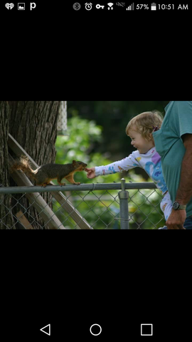 My dad was holding me while i fed our pet squirrel