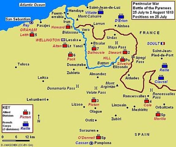 War of The Pyrenees Map