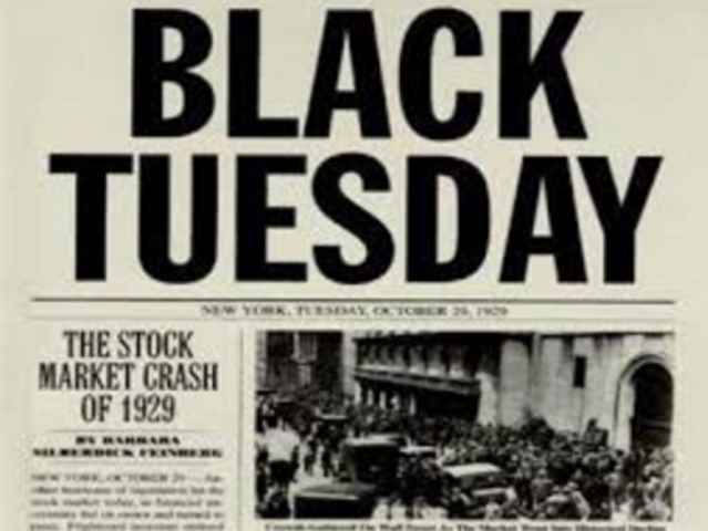 Stock Market Crash "Black Tuesday"