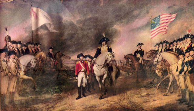 General Cornwallis surrenders to Washington