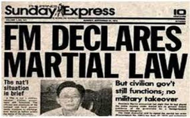 Declaration of Martial Law by Ferdinand Marcos