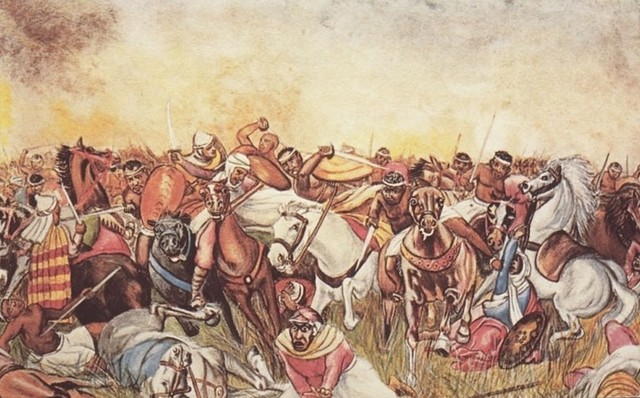 An army of Berbers arrived to the Peninsula