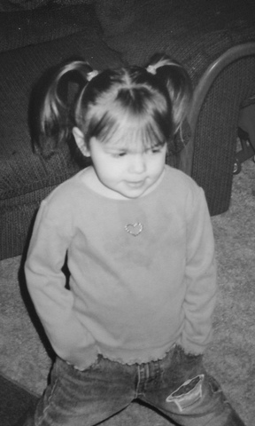 Dressed up as Boo from Monster Inc