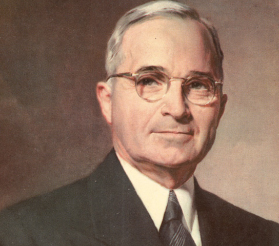 Harry Truman succeeds President Roosevelt