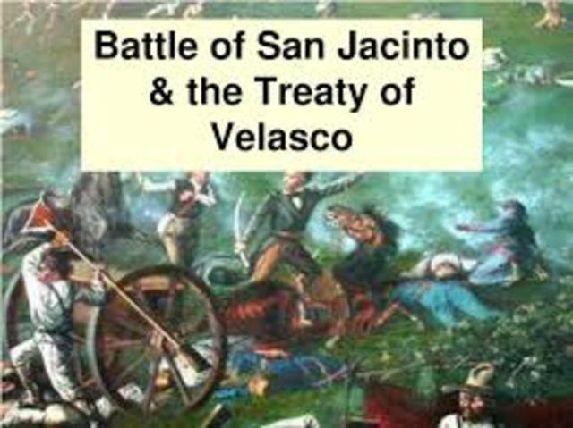 Battle of San Jacinto and the Treaty of Velasco