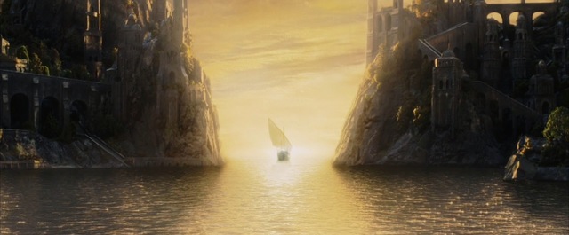 The departing from Middle Earth and the end of the Third Age