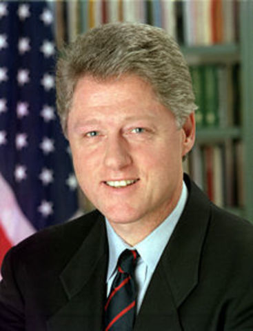 President Bill Clinton makes the first ever Presidential webcast