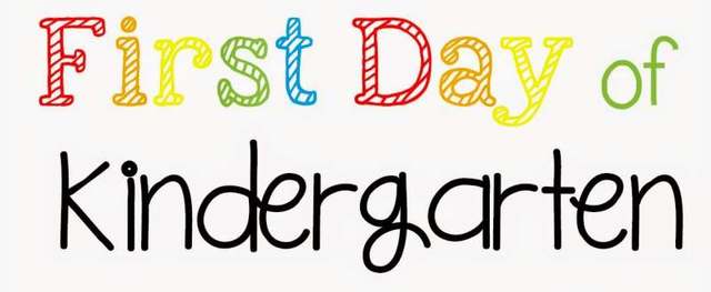 My first day of Kindergarten