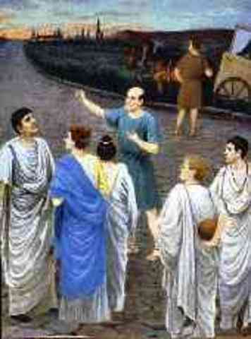 “Caupona est. Visne igitur ibi pernoctare, domine?”