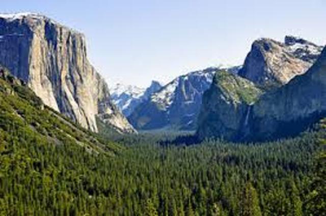 Gobierno de Estados Unidos cede el el valle de Yosemite en California.