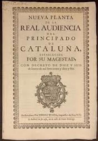 Decretos de Nueva Planta para Cataluña y Mallorca