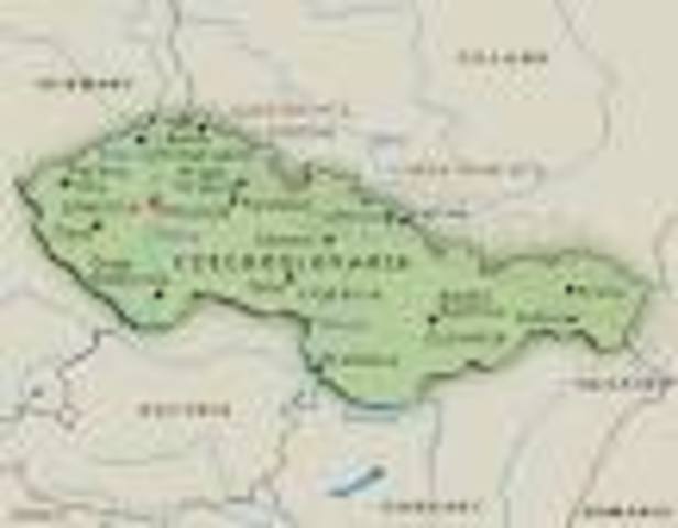 Munich Pact signed giving the Sudetenland of Czechoslovakia to Germany