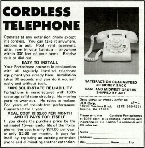 Cordless telepohone