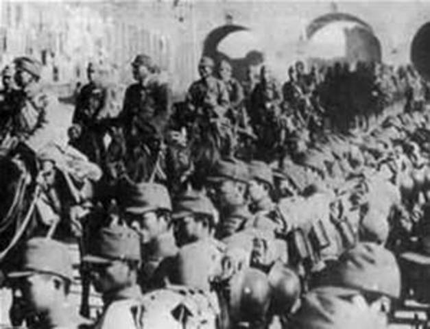 1937 Japan’s army pillages Nanjing, China; massacre a quarter of a million people.