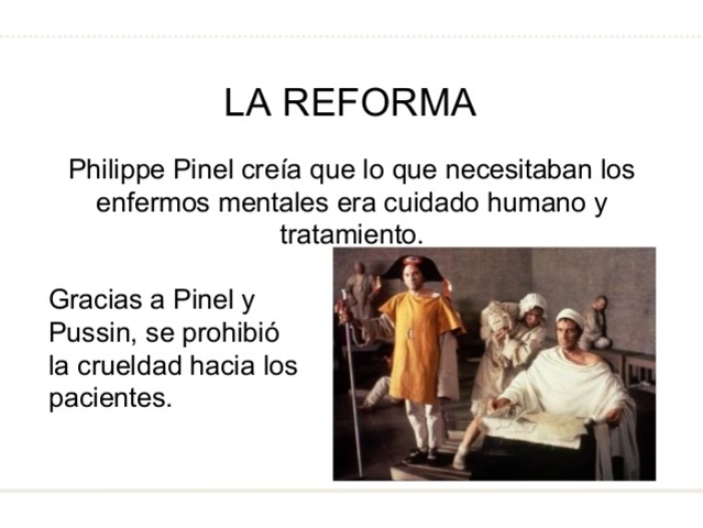 Final del siglo XVIII y principios del XIX, era del "tratamiento moral"