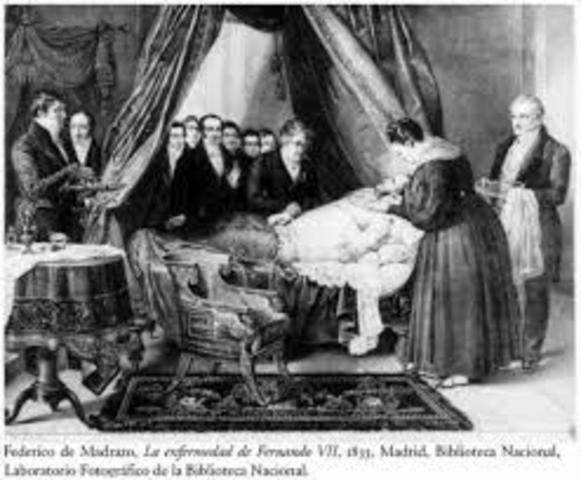 Muerte Fernando VII y guerra carlista