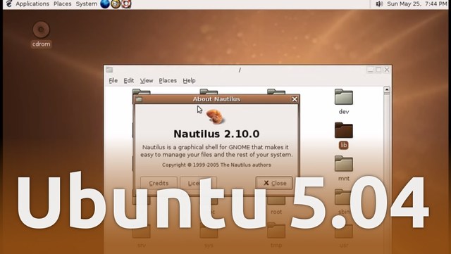 Ubuntu 5.04 "Hoary Hedgehog"